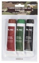Set of 3 camo make-up tubes