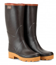 Photo AI36405P40-01 Aigle - Chambord Pro L2I women's professional boots for cold weather Brown color