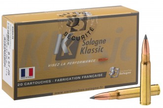 Sologne 8 x 57 JS center fire cartridges
