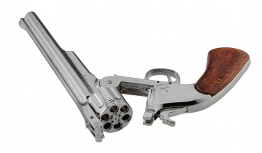 Photo CD1008NQ-04 Denix decorative replica of Smith & Wesson 1869 nickel-plated revolver
