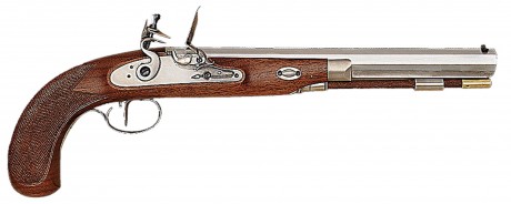 Charles Moore Target flintlock pistol. 44
