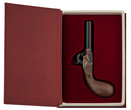 Derringer Liegi Pistol in a book case