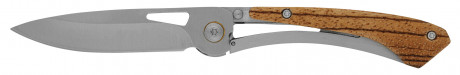 Photo LC3746-03 Couteau pliant à ouverture à pivot avec manche en bois