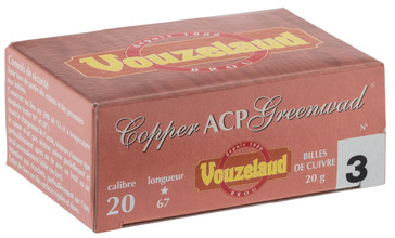Cartridges Vouzelaud Copper ACP Greenwad Plastic ...