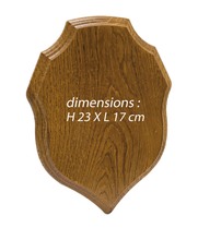 Ecusson chêne porte trophée