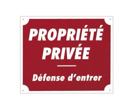 Panneau akilux ''Propriété privée'' 30 x 25 cm