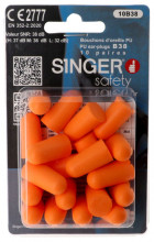 Bouchons d'oreille en polyuréthane orange – SNR ...
