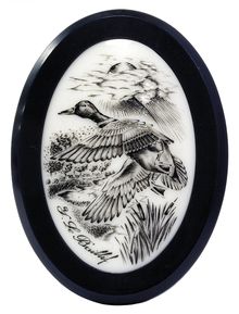Calotte canard ivoire ou argent
