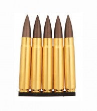 Lot de 5 fausses balles pour KAR98 avec clip