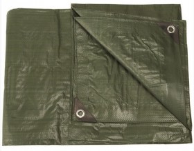 Olive agricultural tarpaulin 2.85x4 m with eyelets