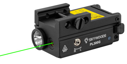 Tactical flashlight + green laser sight Skywoods ...