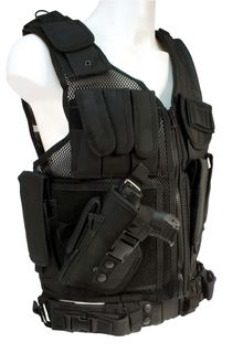 Black vest with holster