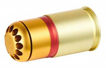 Photo A68594-1 Grenade 40mm à gaz 60 BB's Or/Rouge/Orange