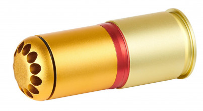 Photo A68595-1 40mm gas grenade 120 BB's Gold/Red/Orange