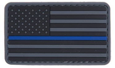 US Flag Blue line PVC Patch
