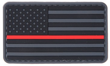 US Flag Red line PVC Patch