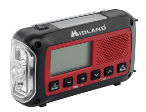 Photo A69184-01 Midland Emergency Radio model ER250BT red with Bluetooth technology