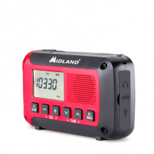 Photo A69184 Midland Emergency Radio model ER250BT red with Bluetooth technology