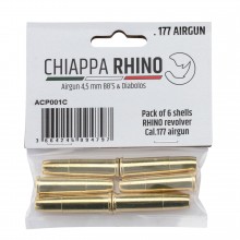 Photo ACP001C Set of 6 Shells 4,5mm steel bbs / pellets for Rhino Co2