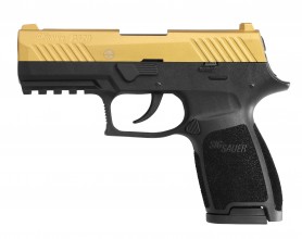 Photo ACP673-1 SIG SAUER P320 blank pistol black 9mm PAK Gold