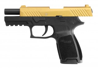 Photo ACP673-2 SIG SAUER P320 blank pistol black 9mm PAK Gold