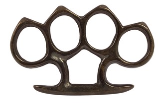 Oxidized Power American Fist with Spikes