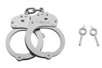 Photo AD405-02.jpg Handcuffs chrome double chain lock