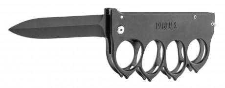 Black Knuckle-Down Knife - 1918 US Marking - ...
