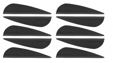 Parabolic plastic feathers