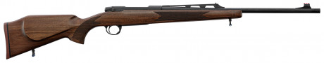 Photo B912F-06 Hunting bolt-action rifle type beaten Left-handed wood - threaded barrel - Fixed Magazine