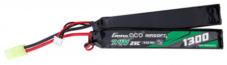2S 7.4V 1300mAh 25C Lipo battery 2 sticks Genspow