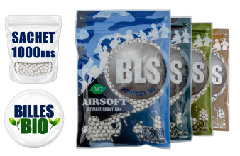 BLS Billes BIO 6 mm airsoft - sachet 1000 billes