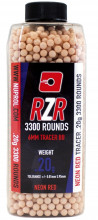 Airsoft BBs 6mm RZR 0.20g bottles 3500 bbs TRACER red