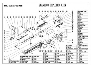 Photo CA0104-EXPLODED-VIEW Air breaking rifle barrel QUANTICO