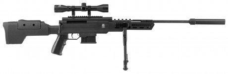 Photo CA38023-2 Carabine à air comprimé Black Ops type sniper cal. 4,5 mm 16J