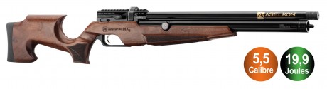 Photo CA6500-V PCP air rifle Aselkon MX5 Regulator Jet Black Cal .22 <19J