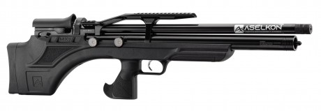 Photo CA6504-1 PCP air rifle Aselkon MX7 Regulator Jet Black Cal .22 <19J