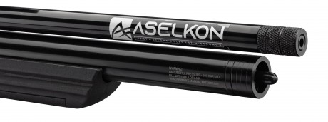 Photo CA6504-2 PCP air rifle Aselkon MX7 Regulator Jet Black Cal .22 <19J