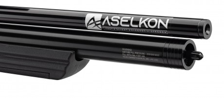 Photo CA6505-2 Carabine à air PCP Aselkon MX7-S 41J Régulateur Jet Black Cal. 5.5