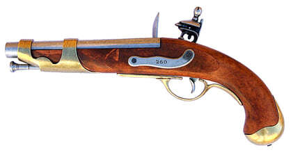 Photo CD1011-02-Réplique décorative Denix de pistolet de clavalrie français 1806