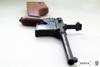 Photo CD1025-01.jpg DENIX Réplique de pistolet Mauser C96 1896