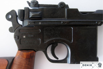 Photo CD1025-04.jpg DENIX Réplique de pistolet Mauser C96 1896