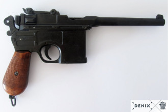 Photo CD1025-06.jpg DENIX Réplique de pistolet Mauser C96 1896