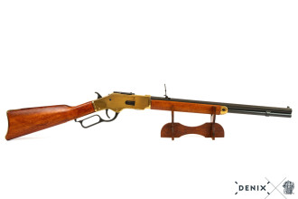 Photo CD5325-07.jpg The legendary Winchester lever-action rifle, reproduced in metal and wood with moving mechanism.