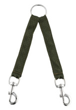 Accouple nylon vert pour deux chiens