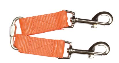 Neon orange nylon coupling for small dogs
