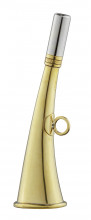 Photo COR1216-01 Flat pocket horn 16 cm polished brass - Elless