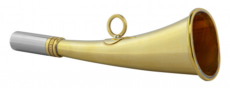 Photo COR1216-02 Flat pocket horn 16 cm polished brass - Elless