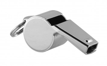 Elless nickel plated brass whistle with caster