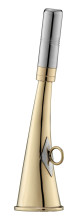 Photo COR2216-02.jpg Compiègne flat horn 16 cm polished brass